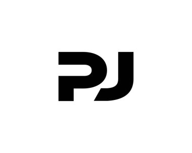 PJ JP harf logo tasarım vektör şablonu