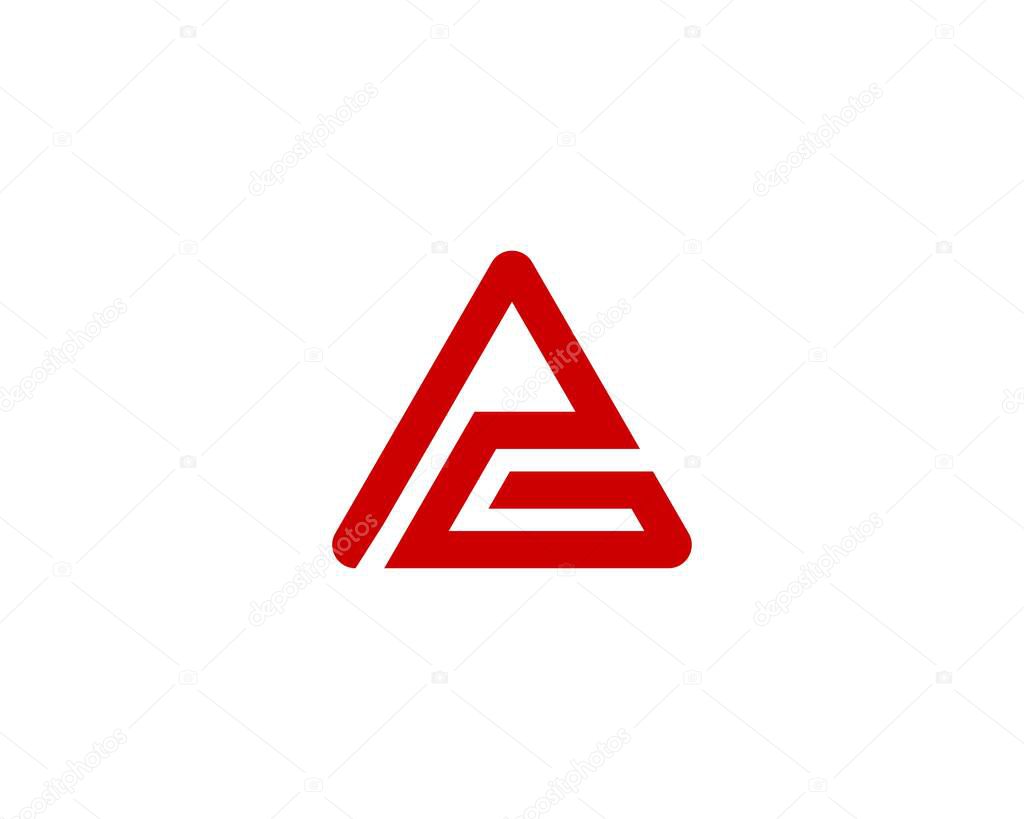 PG GP letter logo design vector template