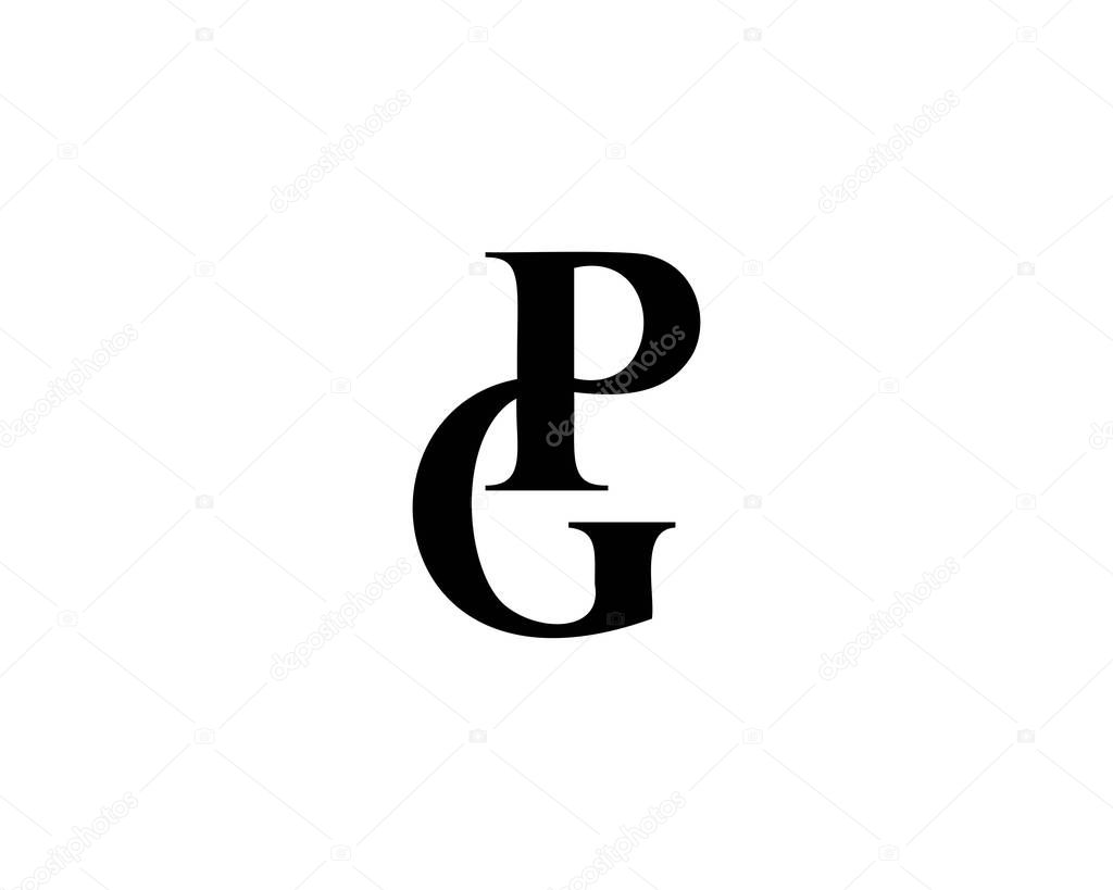 PG GP letter logo design vector template