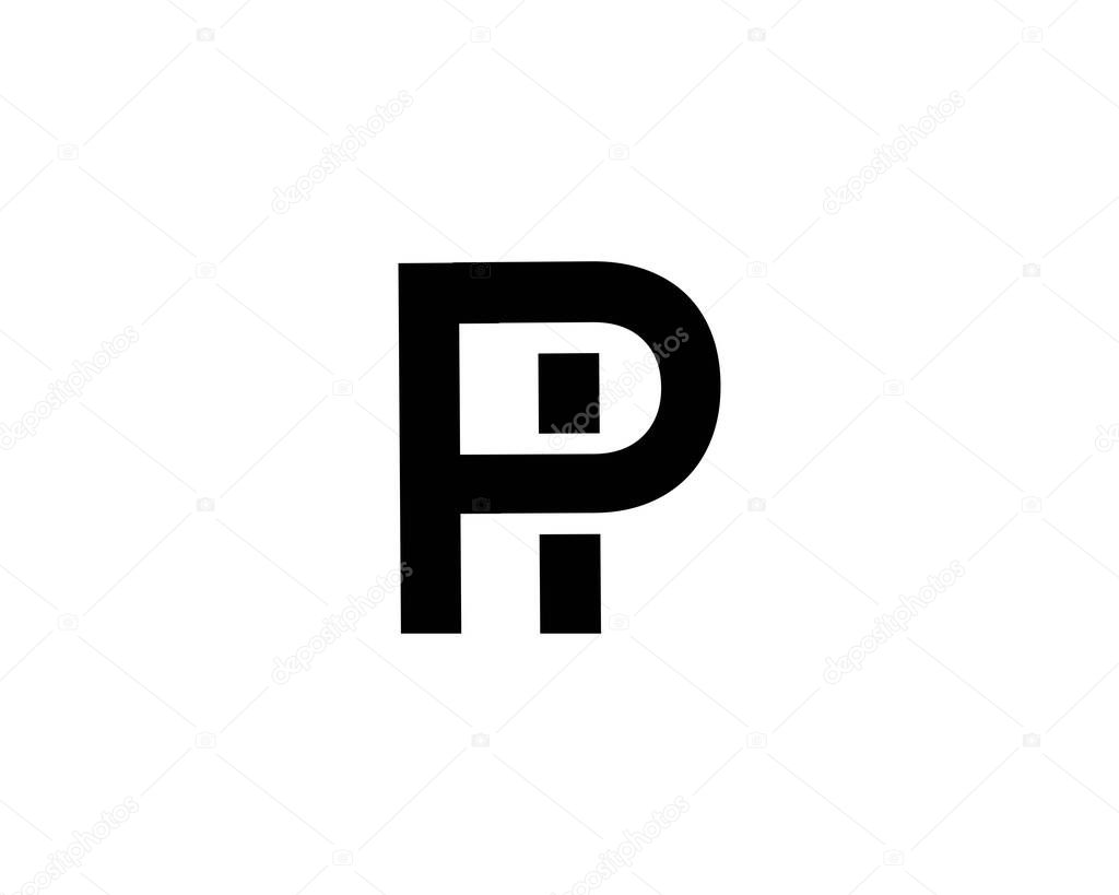 PH HP letter logo design vector template