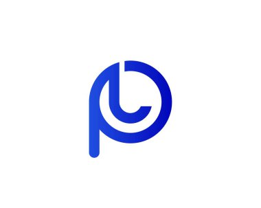 PL LP harf logo tasarım vektör şablonu