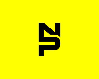 PN NP harf logo tasarım vektör şablonu