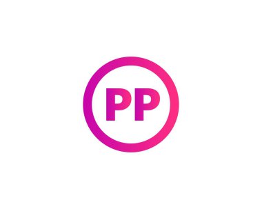 PP Letter logo tasarım vektör şablonu