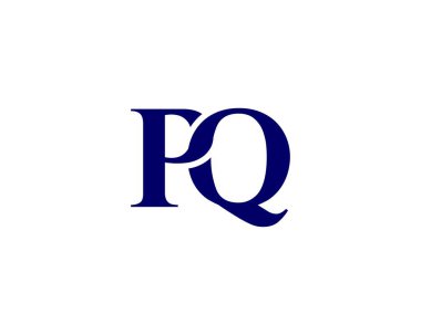 PQ QP harf logo tasarım vektör şablonu