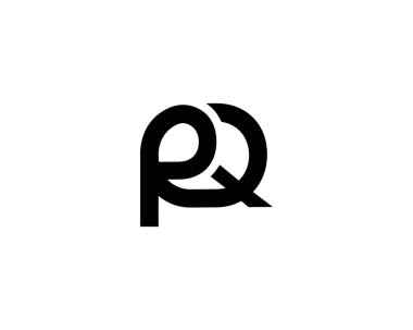 PQ QP harf logo tasarım vektör şablonu