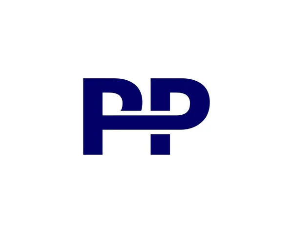 Ppレターロゴデザインベクトルテンプレート — ストックベクタ