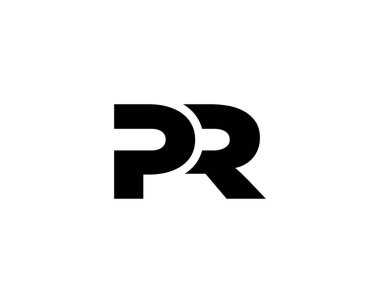 PR RP harf logo tasarım vektör şablonu