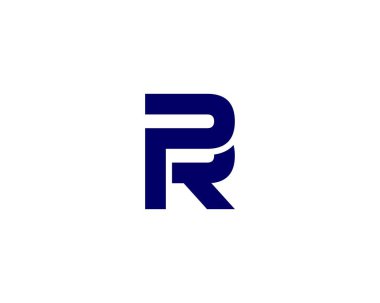 PR RP harf logo tasarım vektör şablonu