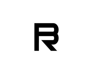 PR RP harf logo tasarım vektör şablonu