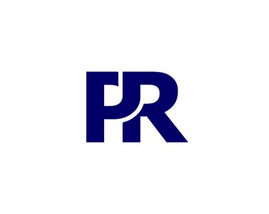 PR RP harf logo tasarım vektör şablonu
