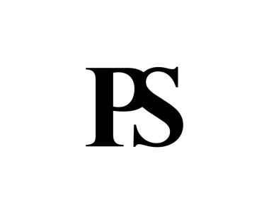 PS SP harf logo tasarım vektör şablonu