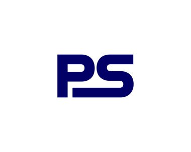 PS SP harf logo tasarım vektör şablonu