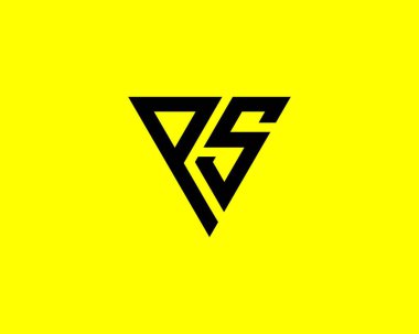 PS SP harf logo tasarım vektör şablonu