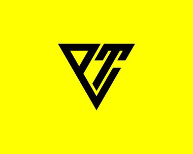 PT TP harf logo tasarım vektör şablonu