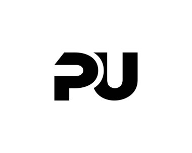 PU UP harf logo tasarım vektör şablonu