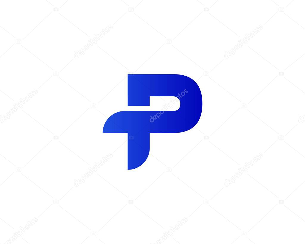 PT TP letter logo design vector template