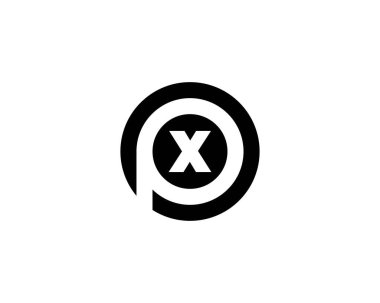 PX XP harf logo tasarım vektör şablonu