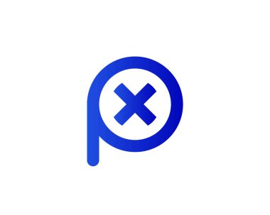 PX XP harf logo tasarım vektör şablonu
