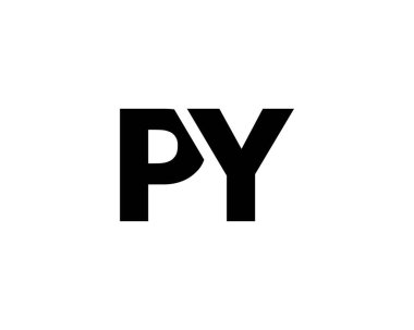 PY YP harf logo tasarım vektör şablonu