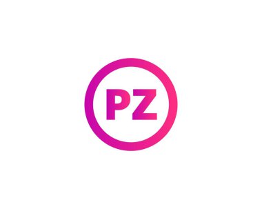 PZ ZP harf logo tasarım vektör şablonu