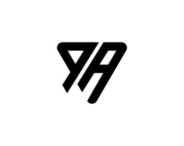 QA AQ harfi logo tasarım vektör şablonu