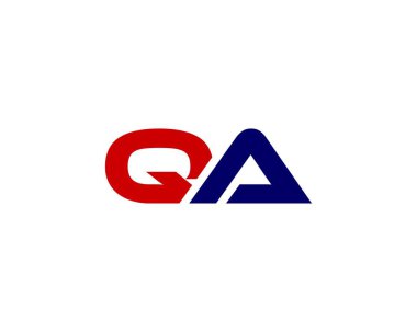 QA AQ harfi logo tasarım vektör şablonu