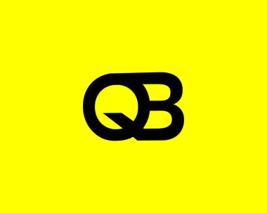 QB BQ harf logo tasarım vektör şablonu