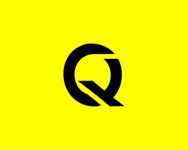 QC CQ harf logo tasarım vektör şablonu