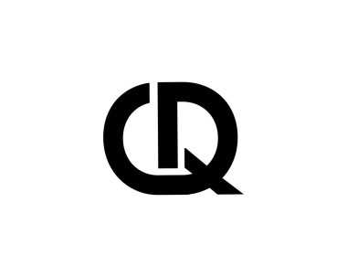 QD DQ harf logo tasarım vektör şablonu