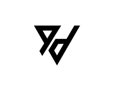 QD DQ harf logo tasarım vektör şablonu