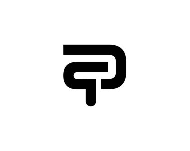 QD DQ harf logo tasarım vektör şablonu