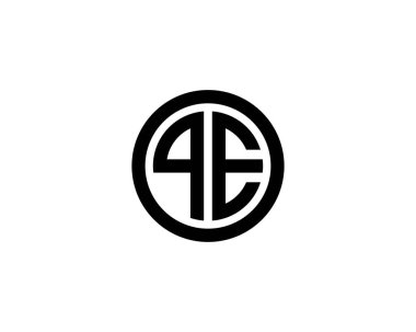 QE EQ harf logo tasarım vektör şablonu