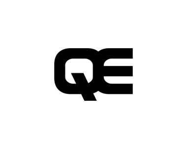 QE EQ harf logo tasarım vektör şablonu