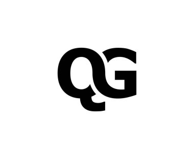 QG GQ harf logo tasarım vektör şablonu