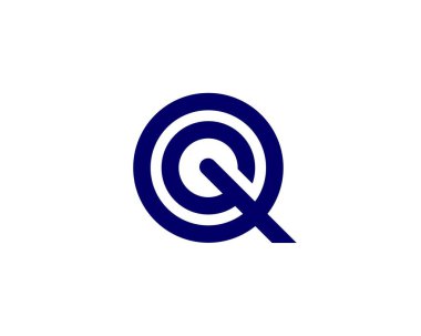 QG GQ harf logo tasarım vektör şablonu