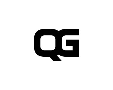 QG GQ harf logo tasarım vektör şablonu