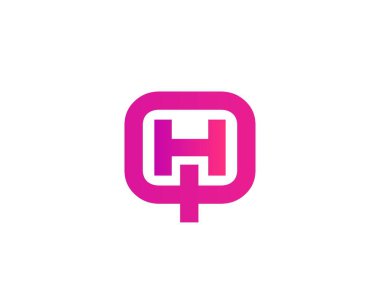 QH Karargah Harf logo tasarım vektör şablonu