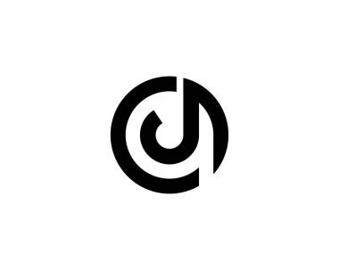 QJ JQ harf logo tasarım vektör şablonu