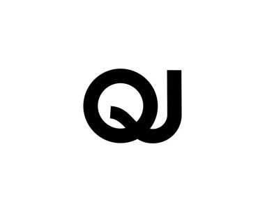 QJ JQ harf logo tasarım vektör şablonu