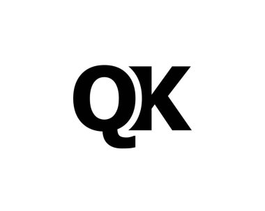 QK KQ Harf logo tasarım vektör şablonu