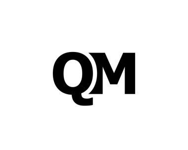 QM MQ harf logo tasarım vektör şablonu
