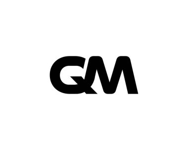 QM MQ harf logo tasarım vektör şablonu