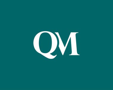 QM MQ harf logo tasarım vektör şablonu