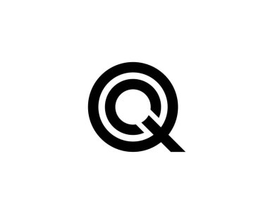 QO OQ harfi logo tasarım vektör şablonu