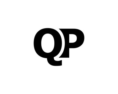 QP PQ harf logo tasarım vektör şablonu