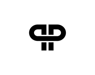 QP PQ harf logo tasarım vektör şablonu