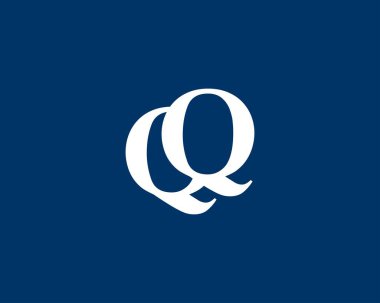 QQ Q harfi logo tasarım vektör şablonu