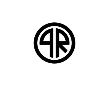 QR RQ harf logo tasarım vektör şablonu