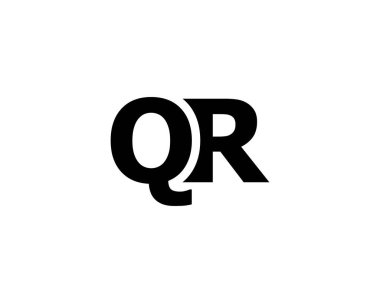 QR RQ harf logo tasarım vektör şablonu