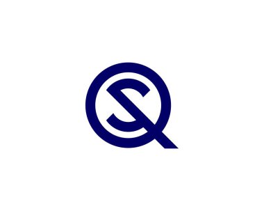 QS SQ harf logo tasarım vektör şablonu
